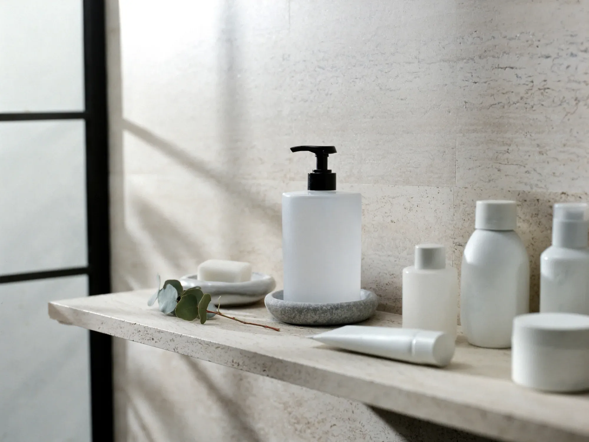 Cosmeceutical skincare on a shelf